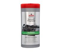 NIGRIN Toallitas de plástico Brillantes, Limpieza, protección y Cuidado del Interior del vehículo, para Superficies de plástico y Vinilo, Resistentes a desgarros, Brillo y Color, antiestáticas