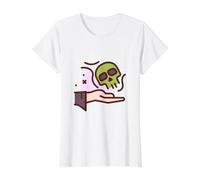 Nigromancia Nigromante Hago Amigos Camiseta gráfica económica, Mujer, Blanco, S