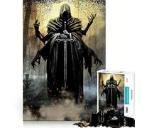 Nigromante en el Cementerio, Rompecabezas de 1000 Piezas para Adultos, Juego de ingenio, relajación Mental, Bordes Afilados, Regalo Premium (50x75cm)
