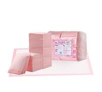 Nihao Honey Cambiador desechable para bebé, 50 unidades, almohadilla cambiadora de incontinencia con tela transpirable, impermeable, suave no tejida y a prueba de fugas de absorción rápida (45,7 x 60,9 cm), color rosa