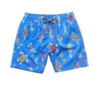 NihaoWXM Bañador Corto Hombre Summer Waterproof Quick-Drying 4-Way Elastic Board Shorts Men's Beach Shorts(Multi,M)