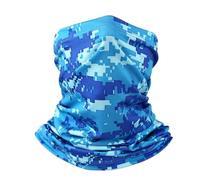 NihaoWXM Braga de Cuello Multifuncional Protección UV hielo seda cara cubierta cuello tubo deportes al aire libre Bandana bufanda transpirable for senderismo polaina(Blue)