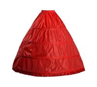 NihaoWXM Cancan Mujer Enagua de crinolina roja 4 aros en forma A for vestido novia gala