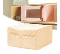 NihaoWXM Cubierta A Prueba De Polvo De Microondas Microwave Covers Bread Machines Easy Clean Oven Dust Cover(Beige)