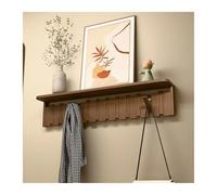 NihaoWXM Gancho De Piano Piano Key Wall Mounted Clothes Hanger Wooden Coat Rack Multifunctional Clothing Racks Home Entrance Dress Storage Hangers(Brown-8 Hooks)