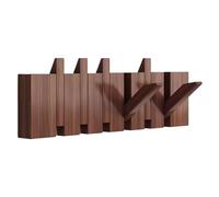 NihaoWXM Gancho De Piano Walnut Hooks Wall Mounted Coat Rack Piano Key Hangers Natural Solid Wood Fabric Clothes(Light yellow,6 Hooks)