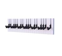 NihaoWXM Gancho De Piano Wooden Piano Style Hanging Coat Rack, Color Wall Decor, Magnetic Hanger, Key Ring Storage Hook(Black 50cm)