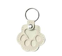 NihaoWXM Llavero Coche 1-5Pcs Leather Pets Hair Keychain Cute Cat Paw Design Portable Pendant Couple Key Hangings Gift Decoration Accessories(White)