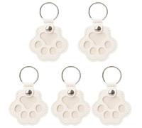 NihaoWXM Llavero Coche 5/10pcs Pet Hair Memorial Keychain Leather Keepsake Locket Cat Dog Fur Storage Pendant Handbag Hanging Accessories(White-5pcs)