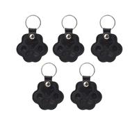 NihaoWXM Llavero Coche 5pcs Cat Paw Shaped Pet Hair Catcher Keychain Portable Leather Keyring Fur Remover Storage Tool(Black-5pcs)