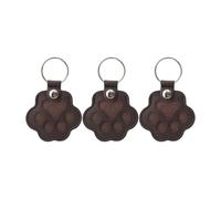 NihaoWXM Llavero Coche 5pcs Cat Paw Shaped Pet Hair Catcher Keychain Portable Leather Keyring Fur Remover Storage Tool(Brown-3pcs)
