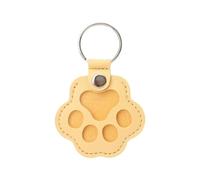 NihaoWXM Llavero Coche Pet Hair Memorial Keychain Leather Keepsake Locket For Cat Dog Fur Collection Keyring Gifts Decoration Accessories(Yellow)