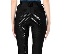 NihaoWXM Pantalón de Equitación para Mujer Pantalones de equitación for Mujer, calzas competición Silicona con Asiento Completo y Antibolitas, Mallas Deportivas(Black,M)