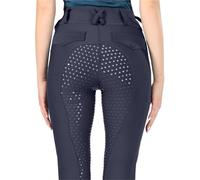 NihaoWXM Pantalón de Equitación para Mujer Pantalones de equitación for Mujer, calzas competición Silicona con Asiento Completo y Antibolitas, Mallas Deportivas(Purple Grey,M)