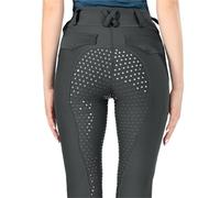 NihaoWXM Pantalón de Equitación para Mujer Pantalones de equitación for Mujer, calzas competición Silicona con Asiento Completo y Antibolitas, Mallas Deportivas(Dark Grey,S)