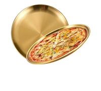 NihaoWXM Platos de Acero Inoxidable 2 platos redondos dorados de acero inoxidable 14/17/20/23/26/30 cm for camping, picnic y cocina(2Pcs Gold 14cm)