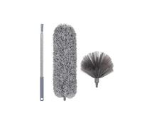 NihaoWXM Plumero Extensible Plumero telescópico Lavable, Largo Extensible, 250 cm, Cepillo de Microfibra Multifuncional, fregona for Quitar telarañas y Limpiar el Polvo.(Gray)