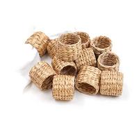 Nihcora 12 Piezas Anillos para Servilletas Anillos para Servilletas de Jacinto de Agua, Anillos RúSticos para Servilletas para Fiesta de CumpleañOs, DecoracióN de Mesa de Cena