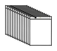 Nihcora 15 Paquetes Fundas Plástico Reutilizables con Bolsillos Borrado en Seco, Soportes Transparentes para Tickets Trabajo para Profesores, Aulas, Escuelas, Oficinas y Trabajos