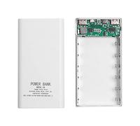 Nihcora 18650 Caja de Banco de EnergíA de BateríA 5V 2.1A Pantalla LCD 20000MAh Tablero de AlimentacióN para 6X18650 BateríA DIY Caja de Banco de EnergíA ()