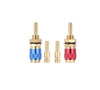 Nihcora 2 adaptadores de conexión rápida para soldadura MIG TIG, 6 mm, enfriado por agua, color azul + rojo