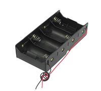 Nihcora 4 cajas de almacenamiento para pilas de 1,5 V D, color negro