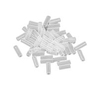 Nihcora 50 piezas de fundas transparentes de 1,5 cm/0,59 cm para llavero, para evitar que se caigan los collares de perlas