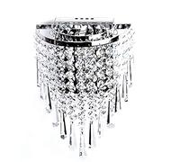 Nihcora Aplique de Cristal Moderno Luz de la Pared Aplique de Cromo para Sala de Estar BañO Hogar Interior IluminacióN DecoracióN