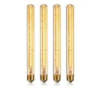 Nihcora Bombilla Tubular Larga Regulable E27 40W Bombilla Retro 220V Lámpara de Araña Industrial para Bar de Casa 4 Piezas