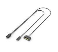 Nihcora Cable adaptador de corriente para iluminación ARGB, controlador ARGB a ARGB, cable de alimentación de reinicio manual para PC, controlador de reinicio manual, color negro