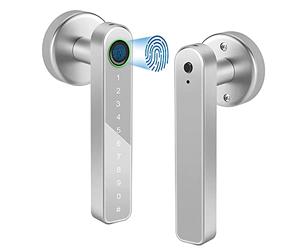 Nihcora Cerradura Puerta Inteligente Cerradura Puerta Entrada Sin Llave Cerradura Puerta Teclado con Manija, Cerradura Puerta Huella Digital con Control WiFi AplicacióN Tuya