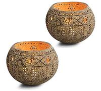 Nihcora Cuenco de de vela,Soporte de velas,Tazones de hechos a mano titular de velas para candelita pilares pequeños,Bandeja de almacenamiento