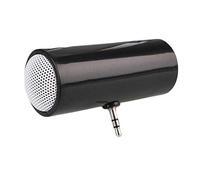 Nihcora Minialtavoz estéreo de 3,5 mm, reproductor de música MP3, amplificador de altavoz, altavoz para teléfono móvil, tableta, PC, negro