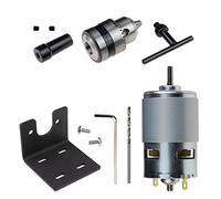 Nihcora Motor 775 10000 rpm DC 12 V Torno 775 Motor con mini taladro manual de alimentación y fresado soporte de maquinaria