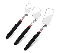 Nihcora Paquete de 3 Espejos de Inspección Telescópicos, Espejos de Control Mecánico, Herramienta de Inspección para Comprobar Vehículos, Automóviles, Pestañas