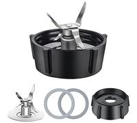 Nihcora Piezas de Repuesto para Osterizer Licuadora, Conjunto de Cuchillas de FusióN de 4 Puntos con Junta de Sello de Goma de 2 Piezas 4961