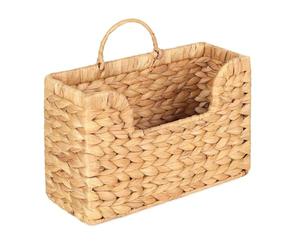 Nihcora Revistero de Pared Tejido A Mano con Jacinto de Agua: Organizador Colgante para Correo, Periódicos y Revistas, Cesta de Almacenamiento Estilo Bohemio.