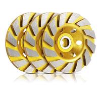 Nihcora Rueda de Copa de Pulido de Diamante de Turbo de 3 Piezas Amoladora de Disco de Copa Turbo de HormigóN para de Muros y Suelos de HormigóN