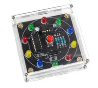 Nihcora Rueda de la fortuna electrónica DIY Kit DIY Electrónica Rueda de la Fortuna ABS DIY Electrónica Rueda de la Fortuna Shake LED Rueda de Lotería Diversión para Principiantes Kit de Producción