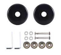 Nihcora Ruedas de Repuesto para Maleta de Equipaje de 55 Mm X 18 Mm, Ruedas Giratorias de Poliuretano, Rodamientos de Acero Al Carbono, Juegos de ReparacióN, Color Negro