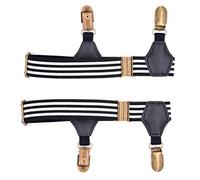 NIHENHAO 1P Tirantes elásticos para Calcetines de Hombre con Pinza para Liga y Hebilla