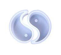 NIHENHAO 2 moldes de Silicona para Velas Yin Yang Molde de Vela 3D para Hacer Velas moldes de Resina epoxi Manualidades decoración de Hormigas Silicona