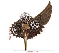 NIHENHAO Broche Steampunk Pin de Solapa Insignia Steampunk Pin Broche gótico Pin Steampunk Retro Gear Broche para Mochila Bolsos