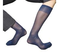 NIHENHAO Calcetines largos de vestir de negocios para hombre, calcetines largos sobre la pantorrilla o calcetines de trabajo, calcetines de vestir de nailon, calcetines de vestir, calcetines de regalo