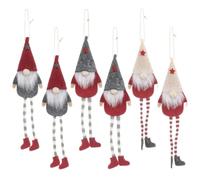 NIHENHAO Colgante de gnomo de Navidad 6 Piezas de Papá Noel Sueco de Pierna Larga para Adorno de árbol de muñecas para decoración de Festival Baby Shower