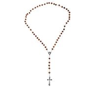 NIHENHAO Collar de Rosario Cuentas Retro Mujeres para Colgante Charm ifts para Ceremonia Ritual de la Iglesia en casa con Madera
