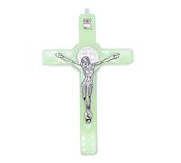 NIHENHAO Cristo para el Resplandor Luminoso en la Oscuridad Colgante Crucifijo Adornos Char