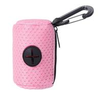 NIHENHAO Dispensador de bolsas de recogida de excrementos de perro, práctico dispensador de bolsas de basura para mascotas, soporte para bolsas de excrementos de mascotas, color rosa