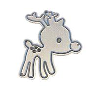 NIHENHAO Lindo Ciervo Troquel de Corte de Metal Troqueles de Navidad Plantilla de Molde de Estampado para Manualidades de Papel Álbum de Recortes Decoración de álbumes de Fotos