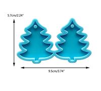 NIHENHAO Lindos Pendientes de Pino de Navidad Molde de Silicona Gotas para los oídos Pendientes Colgantes Molde de fundición Molde de Resina epoxi de Cristal UV